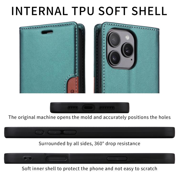 For Google Pixel 9a GQUTROBE G01 RFID Anti-theft Leather Phone Case