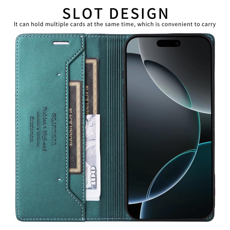 For Google Pixel 9a GQUTROBE G01 RFID Anti-theft Leather Phone Case