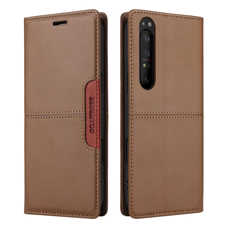 For Sony Xperia 1 II GQUTROBE G01 RFID Anti-theft Leather Phone Case