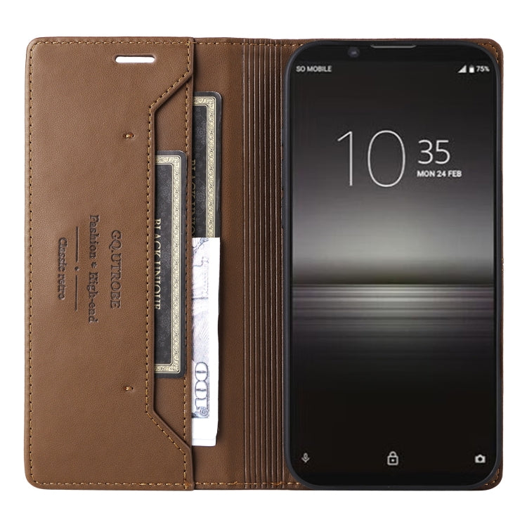 For Sony Xperia 1 II GQUTROBE G01 RFID Anti-theft Leather Phone Case