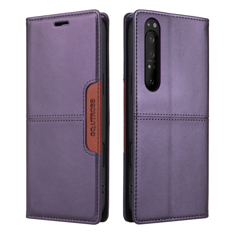 For Sony Xperia 1 II GQUTROBE G01 RFID Anti-theft Leather Phone Case