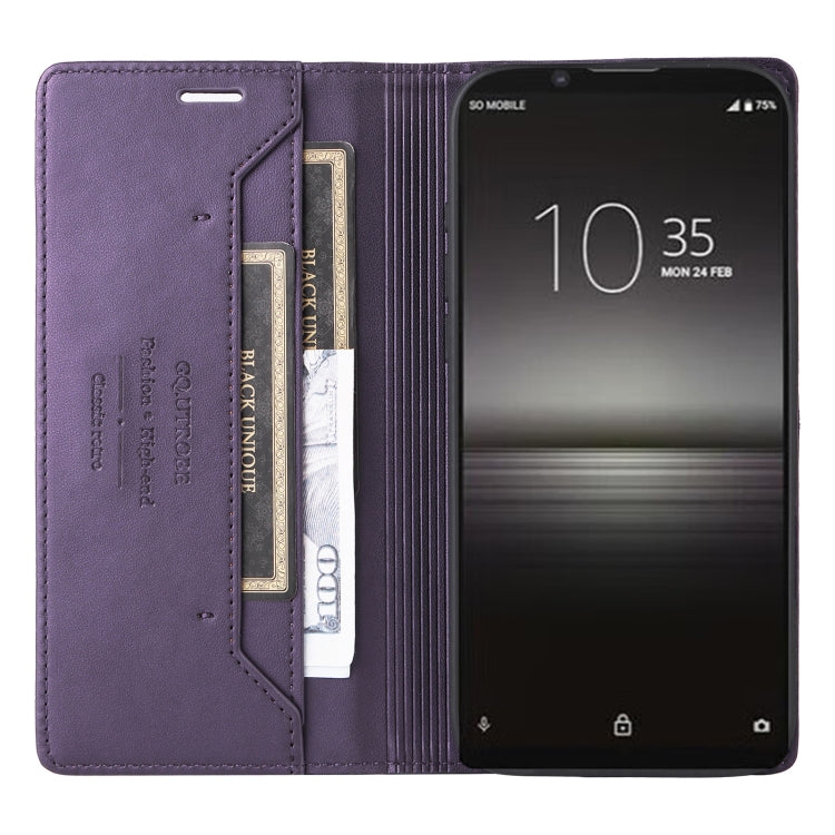 For Sony Xperia 1 II GQUTROBE G01 RFID Anti-theft Leather Phone Case