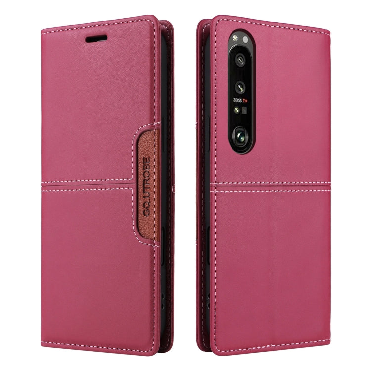 For Sony Xperia 1 III GQUTROBE G01 RFID Anti-theft Leather Phone Case