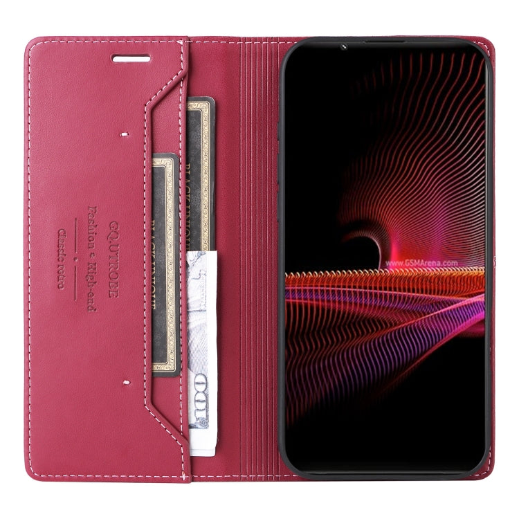 For Sony Xperia 1 III GQUTROBE G01 RFID Anti-theft Leather Phone Case