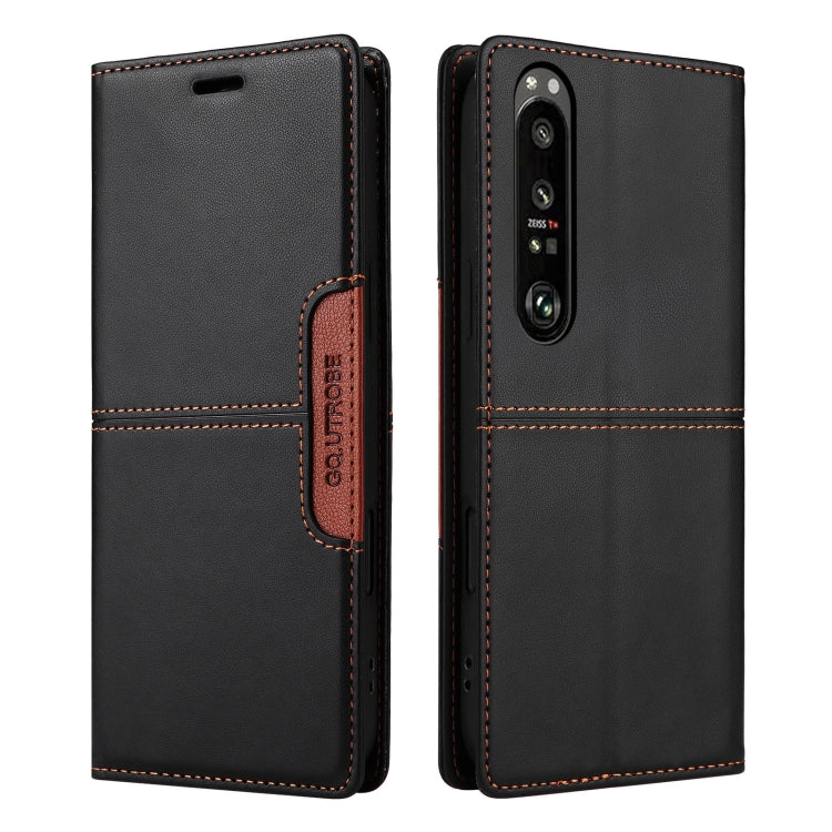 For Sony Xperia 1 III GQUTROBE G01 RFID Anti-theft Leather Phone Case