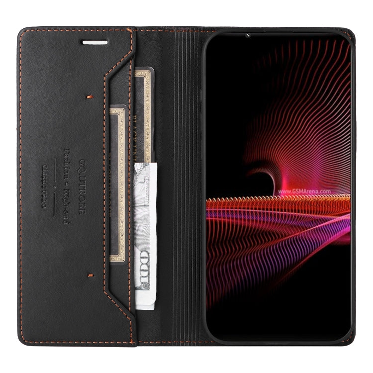 For Sony Xperia 1 III GQUTROBE G01 RFID Anti-theft Leather Phone Case