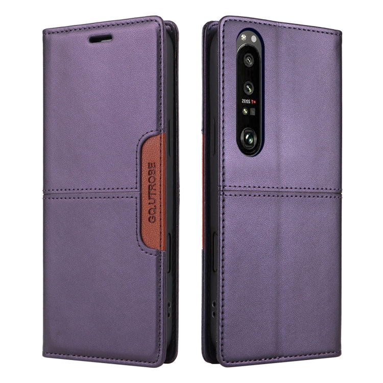 For Sony Xperia 1 III GQUTROBE G01 RFID Anti-theft Leather Phone Case