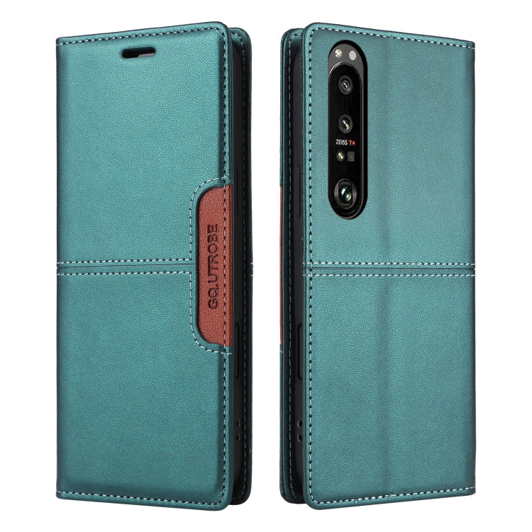 For Sony Xperia 1 III GQUTROBE G01 RFID Anti-theft Leather Phone Case