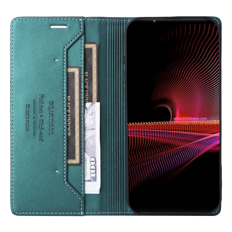 For Sony Xperia 1 III GQUTROBE G01 RFID Anti-theft Leather Phone Case