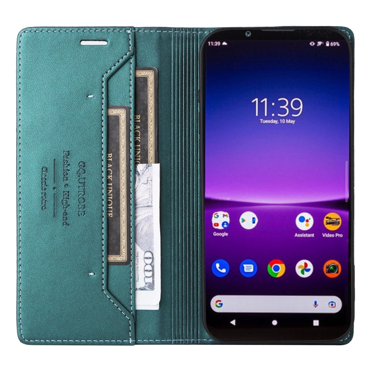 For Sony Xperia 1 IV GQUTROBE G01 RFID Anti-theft Leather Phone Case