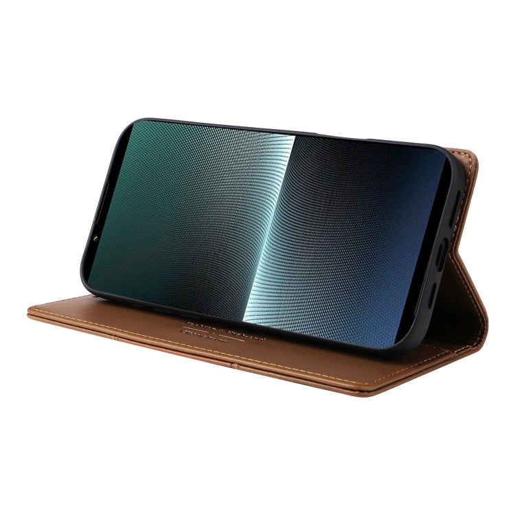For Sony Xperia 1 V GQUTROBE G01 RFID Anti-theft Leather Phone Case