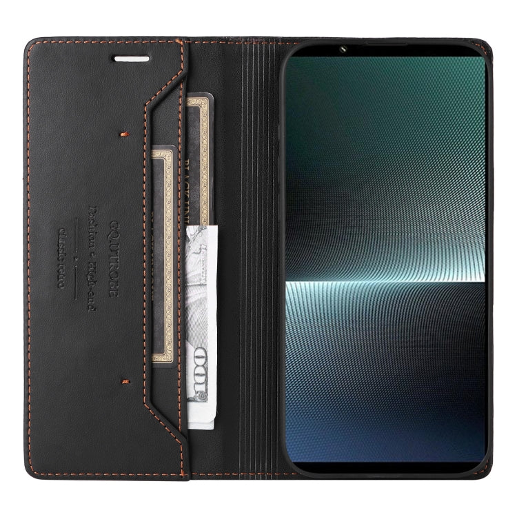 For Sony Xperia 1 V GQUTROBE G01 RFID Anti-theft Leather Phone Case