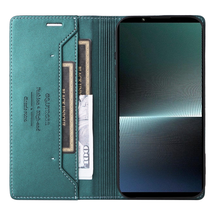 For Sony Xperia 1 V GQUTROBE G01 RFID Anti-theft Leather Phone Case