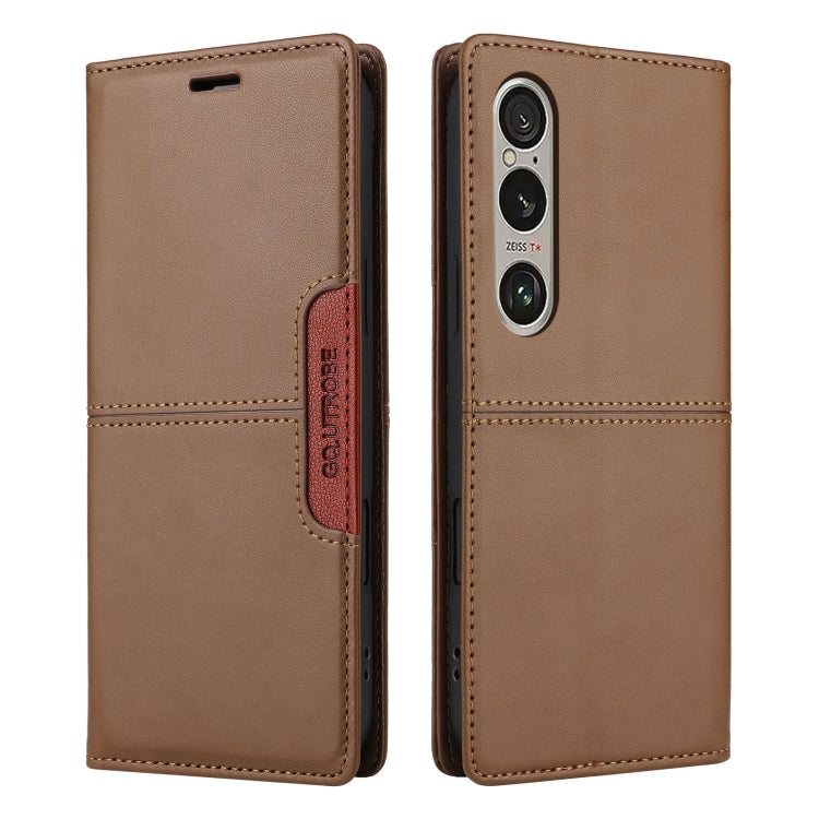 For Sony Xperia 1 VI GQUTROBE G01 RFID Anti-theft Leather Phone Case
