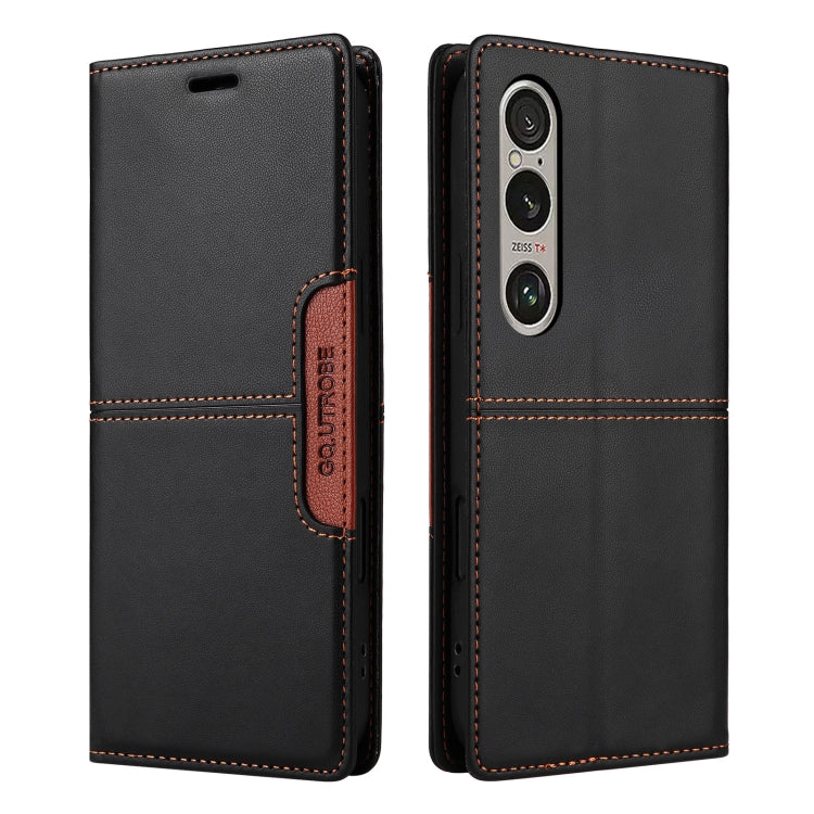 For Sony Xperia 1 VI GQUTROBE G01 RFID Anti-theft Leather Phone Case