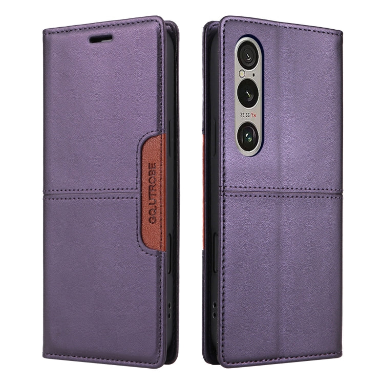 For Sony Xperia 1 VI GQUTROBE G01 RFID Anti-theft Leather Phone Case