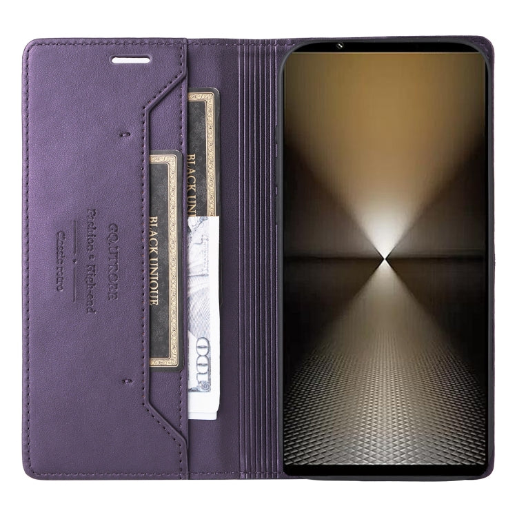 For Sony Xperia 1 VI GQUTROBE G01 RFID Anti-theft Leather Phone Case
