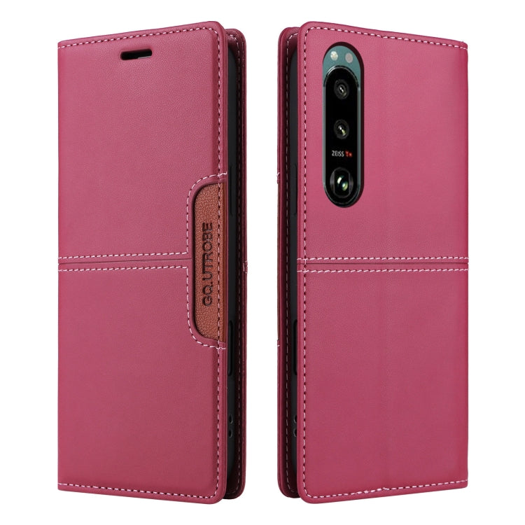 For Sony Xperia 5 III GQUTROBE G01 RFID Anti-theft Leather Phone Case