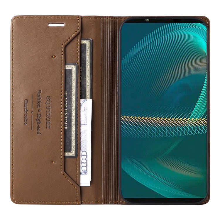 For Sony Xperia 5 III GQUTROBE G01 RFID Anti-theft Leather Phone Case