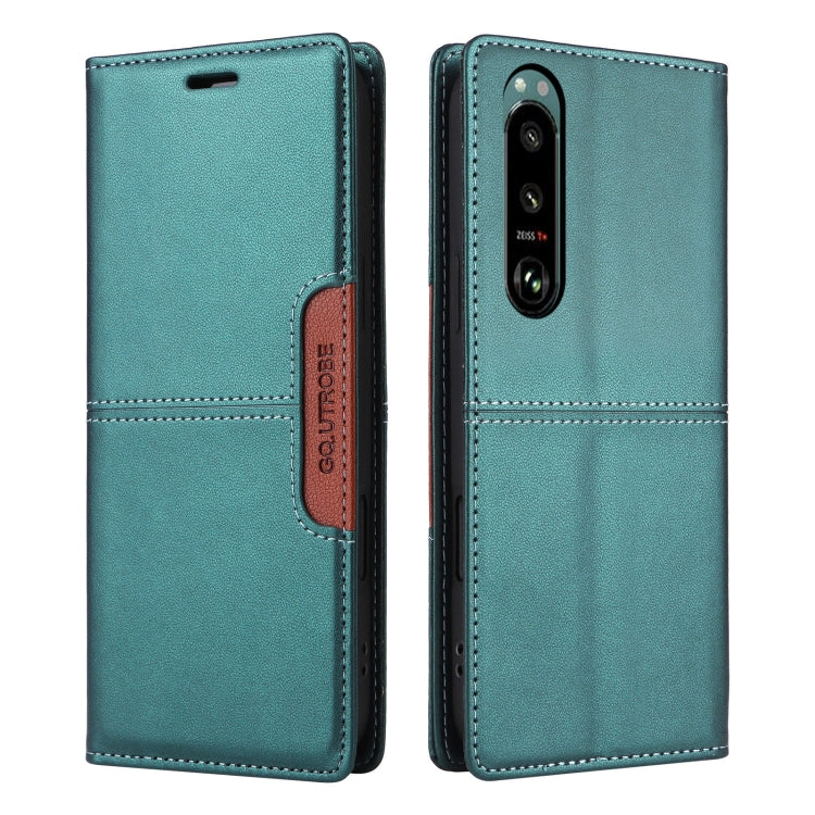 For Sony Xperia 5 III GQUTROBE G01 RFID Anti-theft Leather Phone Case