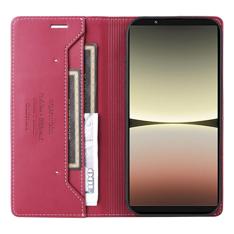 For Sony Xperia 5 IV GQUTROBE G01 RFID Anti-theft Leather Phone Case