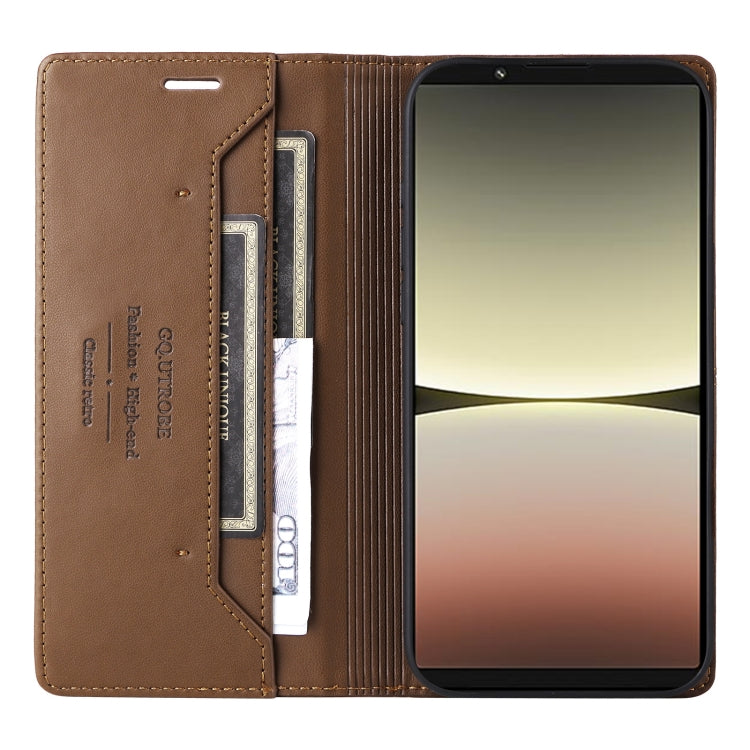 For Sony Xperia 5 IV GQUTROBE G01 RFID Anti-theft Leather Phone Case
