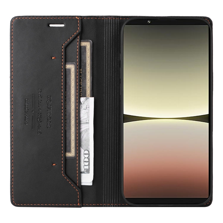 For Sony Xperia 5 IV GQUTROBE G01 RFID Anti-theft Leather Phone Case