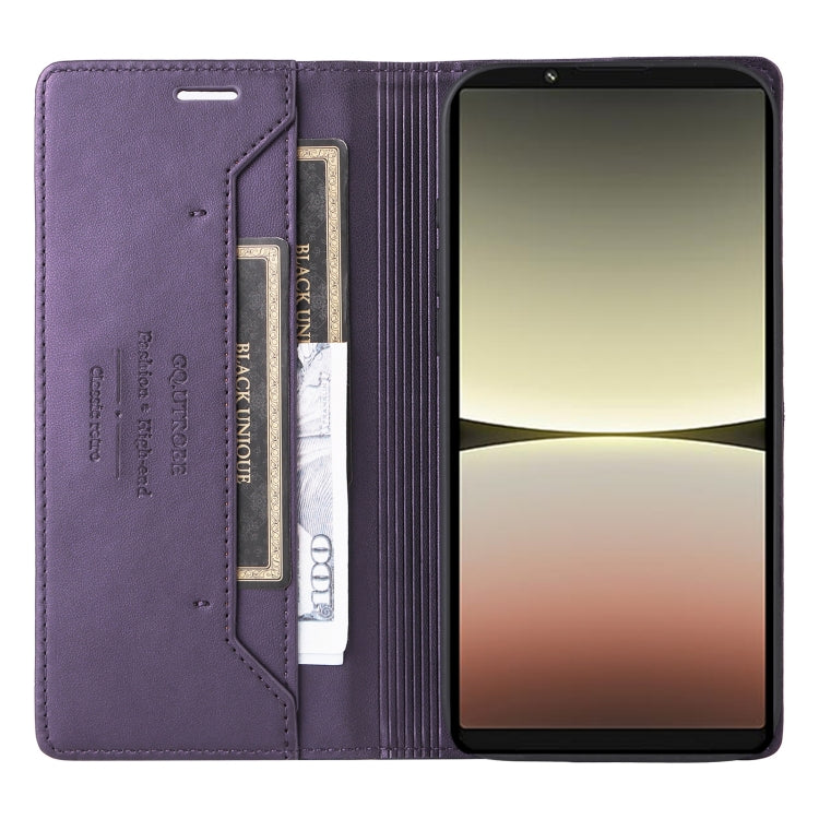 For Sony Xperia 5 IV GQUTROBE G01 RFID Anti-theft Leather Phone Case
