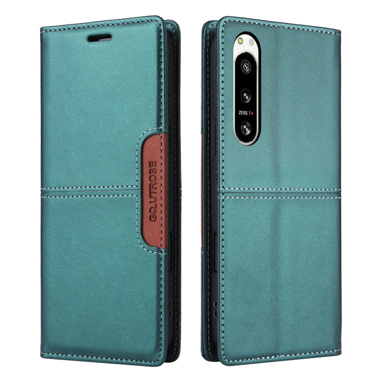 For Sony Xperia 5 IV GQUTROBE G01 RFID Anti-theft Leather Phone Case