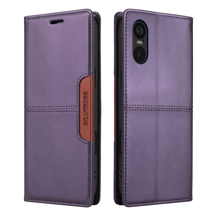 For Sony Xperia 5 VI GQUTROBE G01 RFID Anti-theft Leather Phone Case