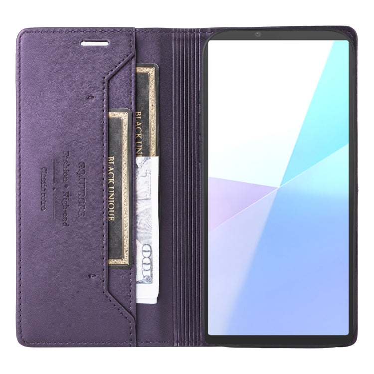 For Sony Xperia 5 VI GQUTROBE G01 RFID Anti-theft Leather Phone Case