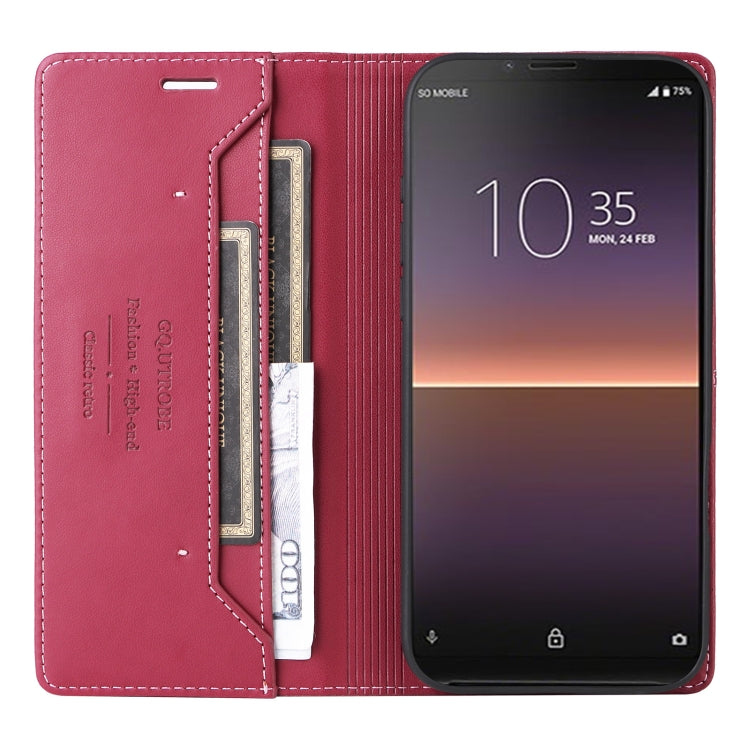 For Sony Xperia 10 II GQUTROBE G01 RFID Anti-theft Leather Phone Case