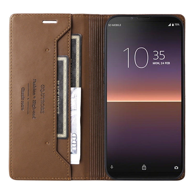 For Sony Xperia 10 II GQUTROBE G01 RFID Anti-theft Leather Phone Case