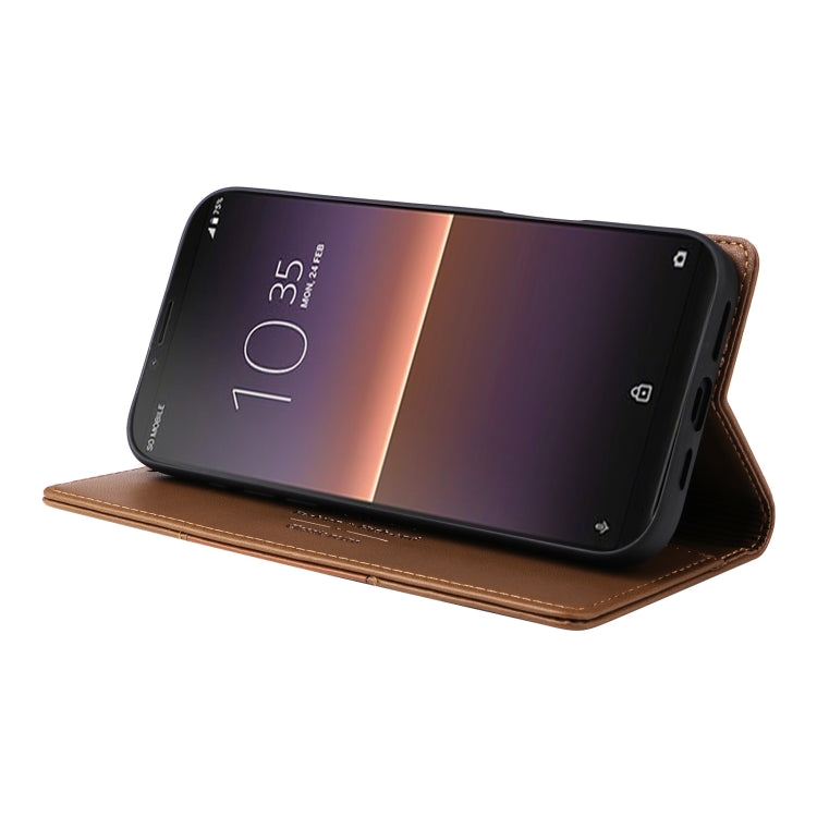 For Sony Xperia 10 II GQUTROBE G01 RFID Anti-theft Leather Phone Case