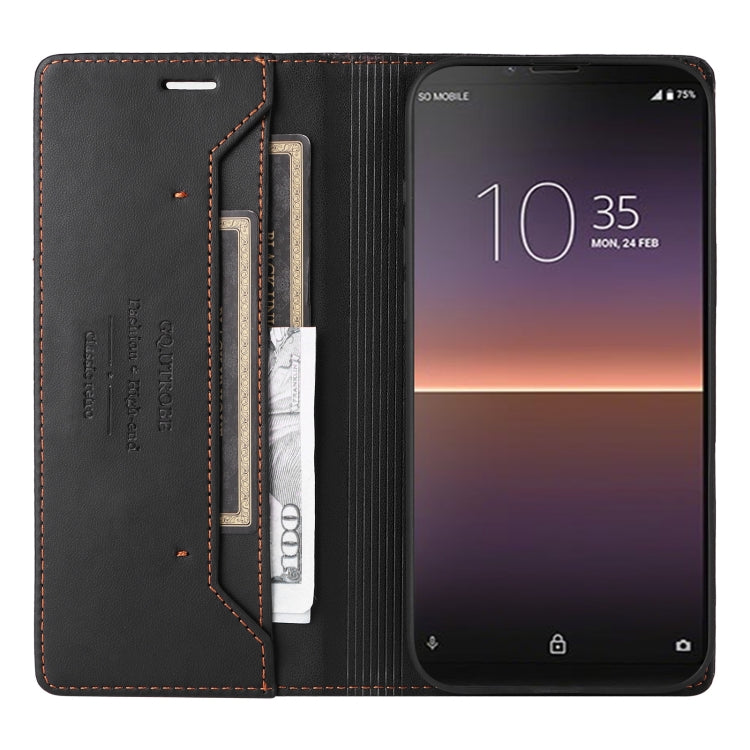 For Sony Xperia 10 II GQUTROBE G01 RFID Anti-theft Leather Phone Case