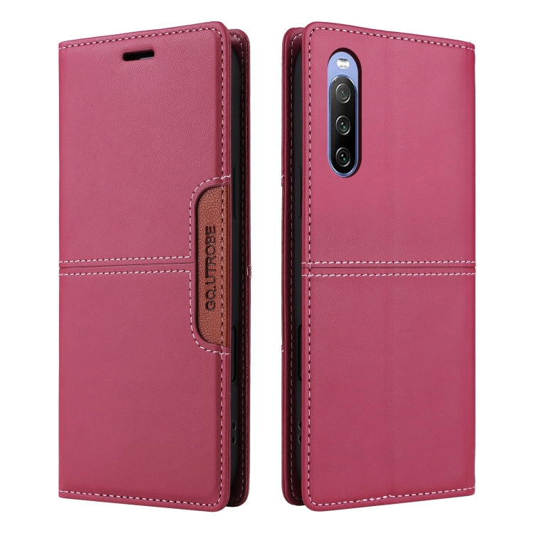 For Sony Xperia 10 III GQUTROBE G01 RFID Anti-theft Leather Phone Case