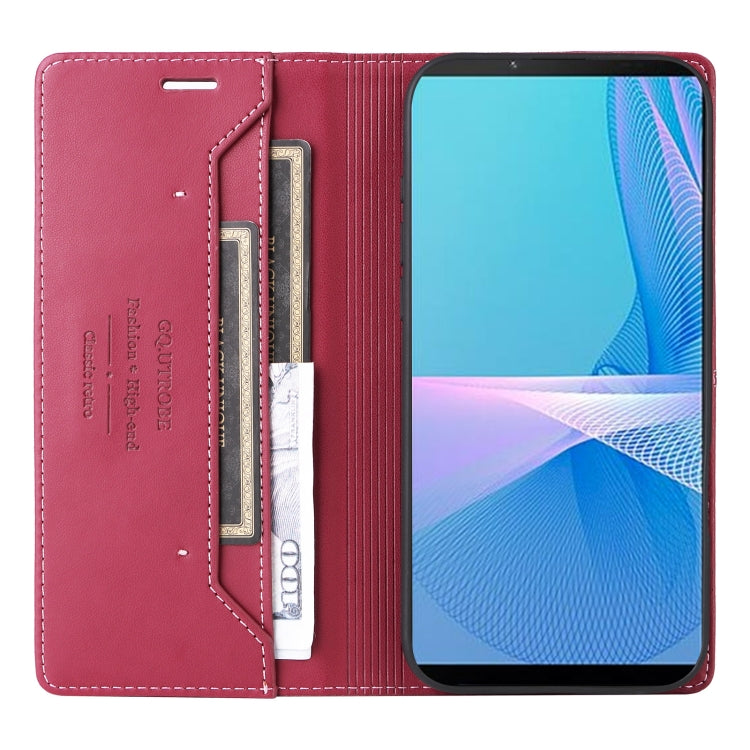 For Sony Xperia 10 III GQUTROBE G01 RFID Anti-theft Leather Phone Case