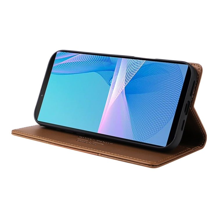 For Sony Xperia 10 III GQUTROBE G01 RFID Anti-theft Leather Phone Case