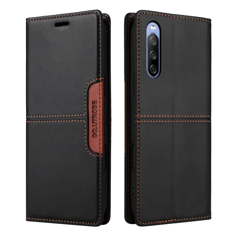 For Sony Xperia 10 III GQUTROBE G01 RFID Anti-theft Leather Phone Case