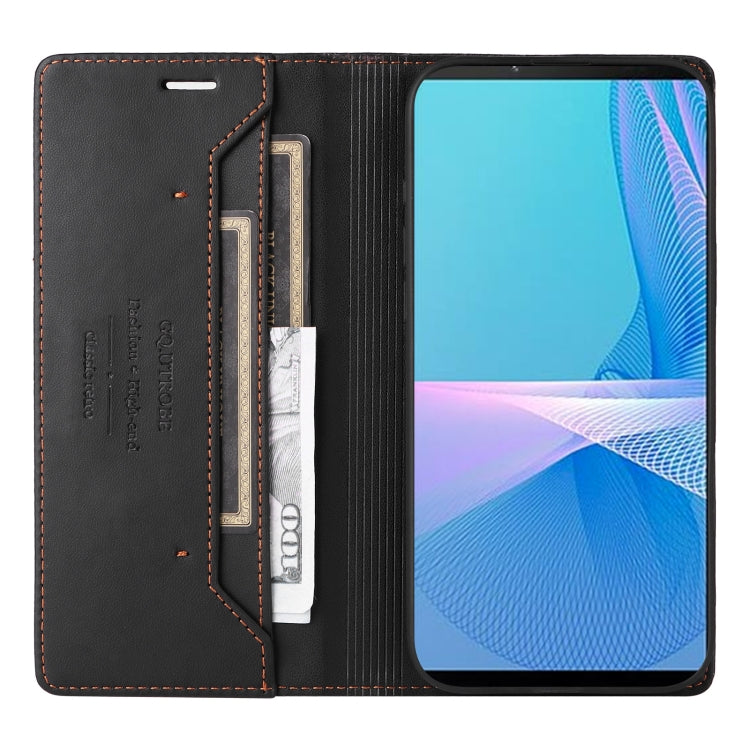For Sony Xperia 10 III GQUTROBE G01 RFID Anti-theft Leather Phone Case