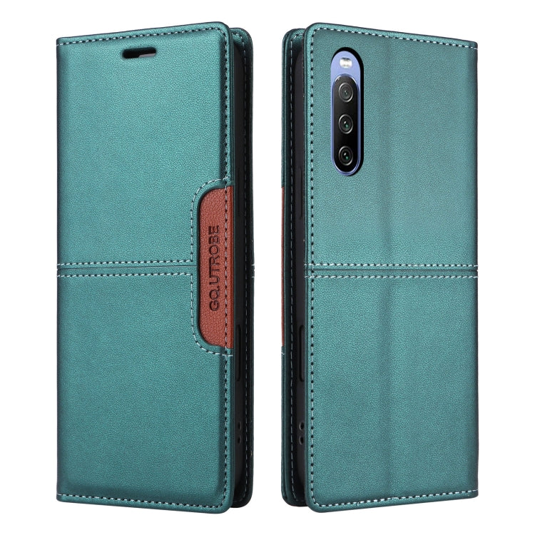 For Sony Xperia 10 III GQUTROBE G01 RFID Anti-theft Leather Phone Case