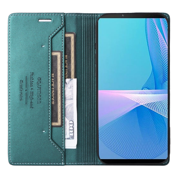 For Sony Xperia 10 III GQUTROBE G01 RFID Anti-theft Leather Phone Case
