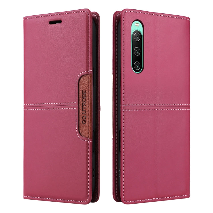 For Sony Xperia 10 IV GQUTROBE G01 RFID Anti-theft Leather Phone Case
