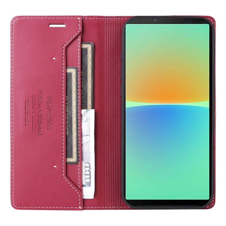 For Sony Xperia 10 IV GQUTROBE G01 RFID Anti-theft Leather Phone Case