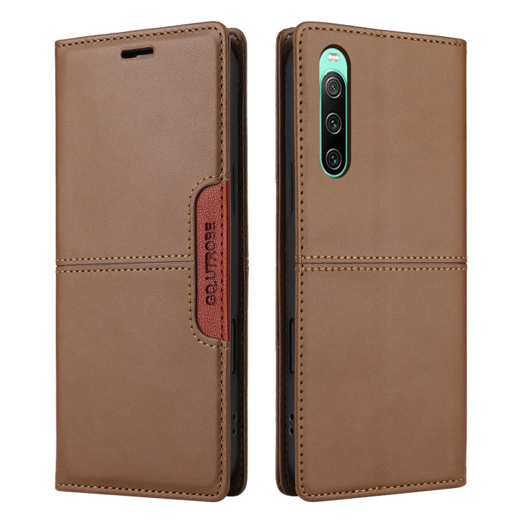 For Sony Xperia 10 IV GQUTROBE G01 RFID Anti-theft Leather Phone Case