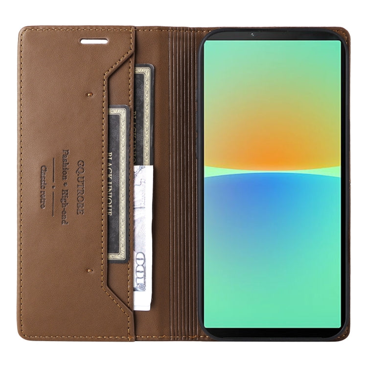 For Sony Xperia 10 IV GQUTROBE G01 RFID Anti-theft Leather Phone Case