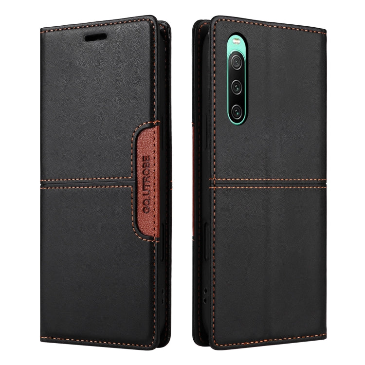 For Sony Xperia 10 IV GQUTROBE G01 RFID Anti-theft Leather Phone Case