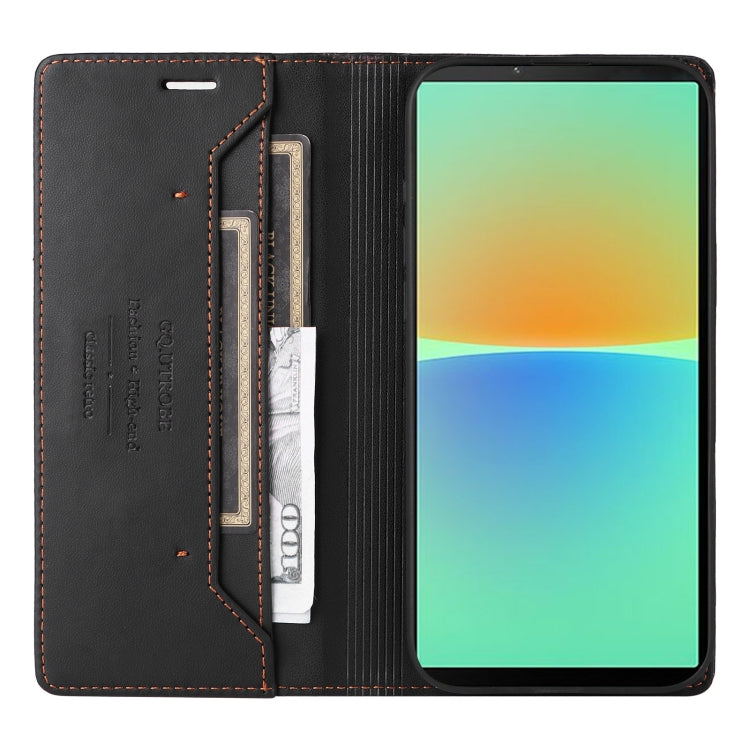 For Sony Xperia 10 IV GQUTROBE G01 RFID Anti-theft Leather Phone Case
