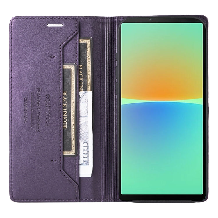 For Sony Xperia 10 IV GQUTROBE G01 RFID Anti-theft Leather Phone Case