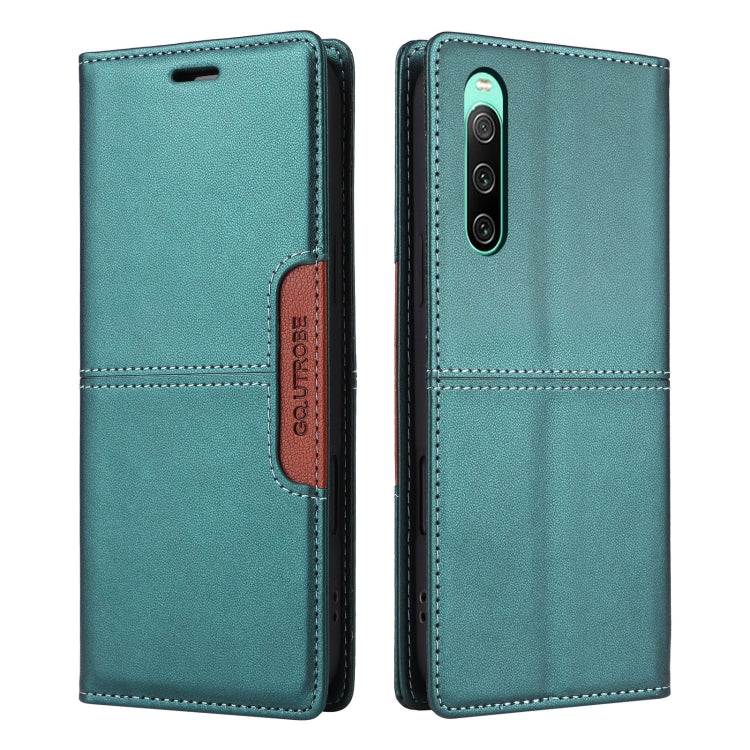 For Sony Xperia 10 IV GQUTROBE G01 RFID Anti-theft Leather Phone Case